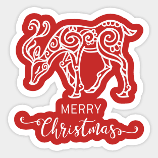 Reindeer Christmas Sticker